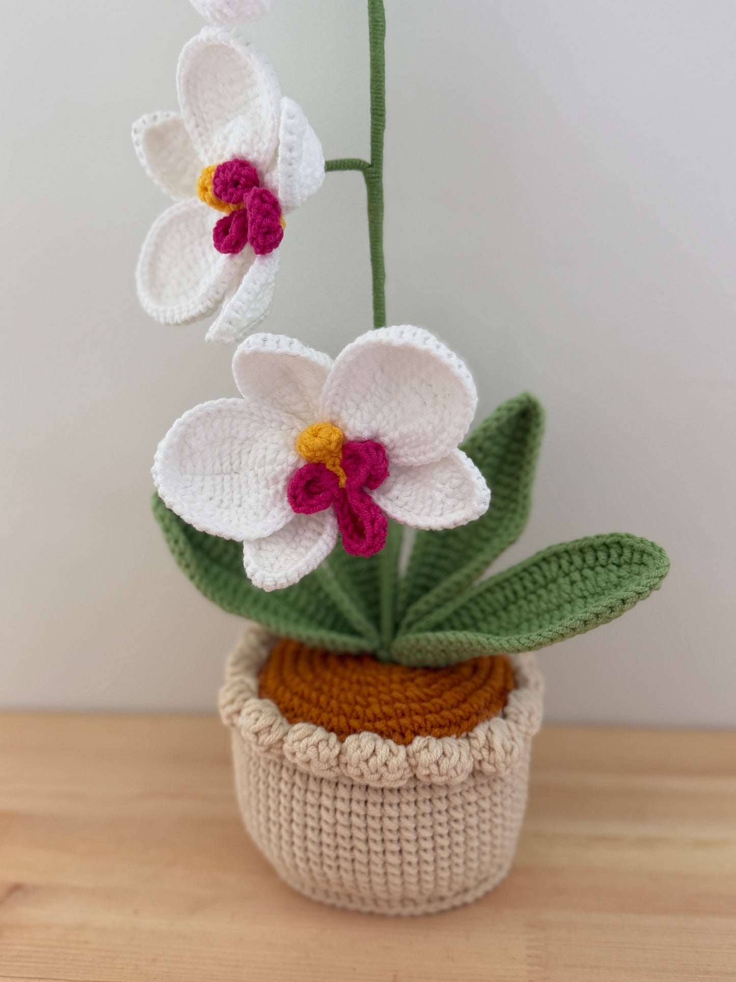 Large Pink Orchid Amigurumi