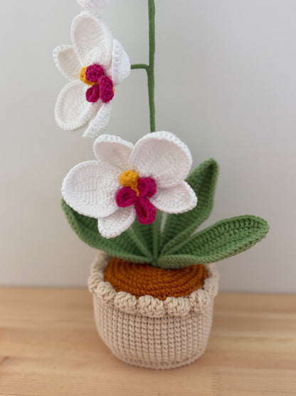 Large Pink Orchid Amigurumi