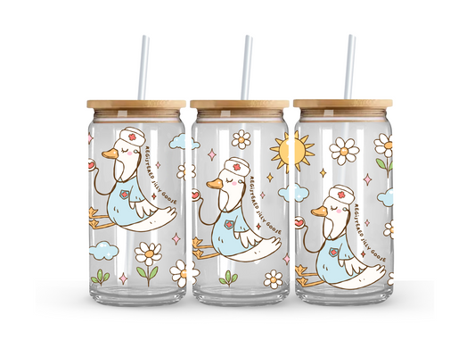 Registered Silly Goose Glass Can Cup - 473ml