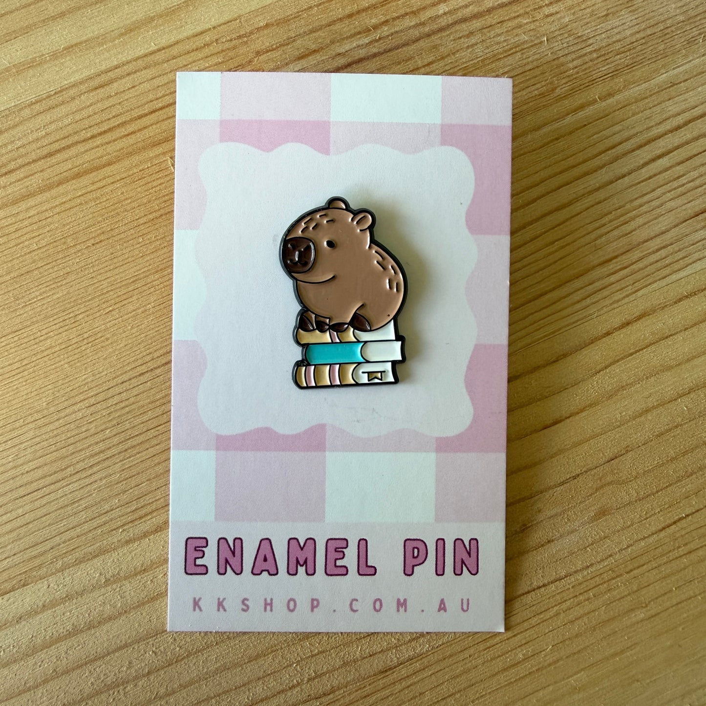 Bookish Capybara Enamel Pin