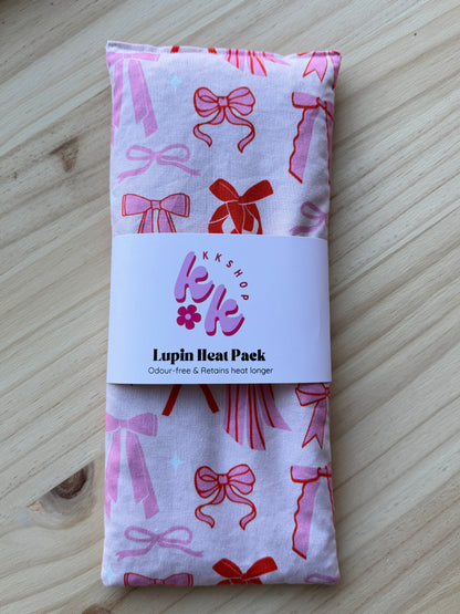 Red & Pink Bow Lupin Heatpack