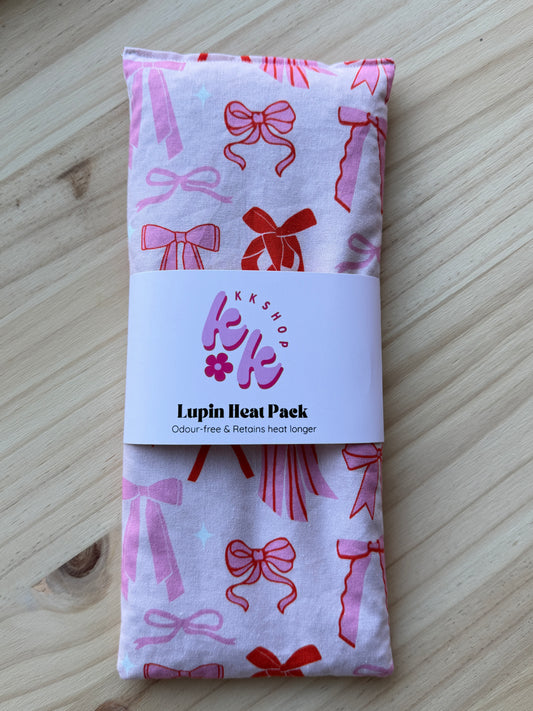 Red & Pink Bow Lupin Heatpack