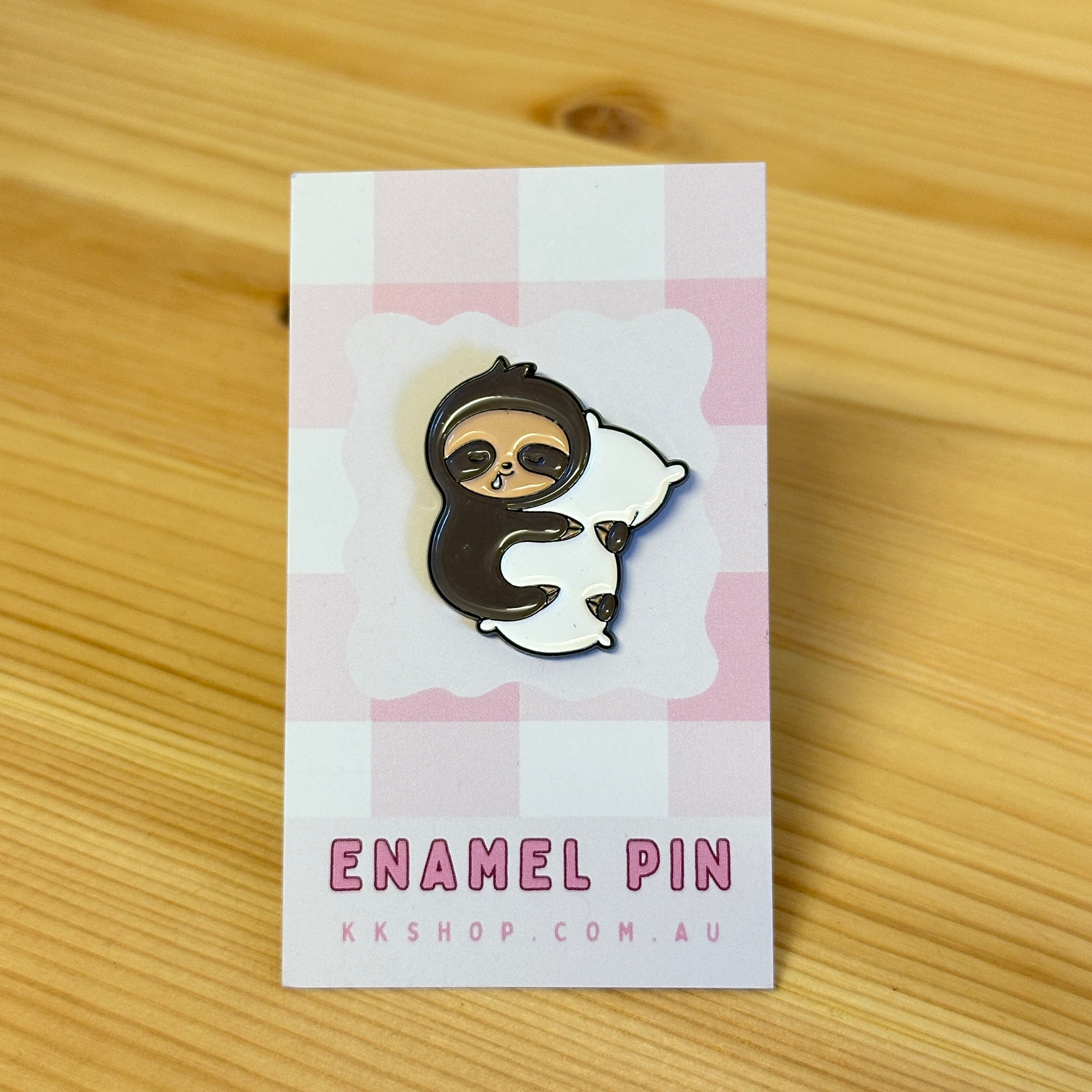 Snoozing Sloth Enamel Pin – kkshop