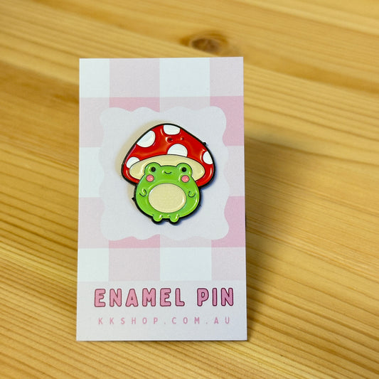 Froggie Mushroom Enamel Pin