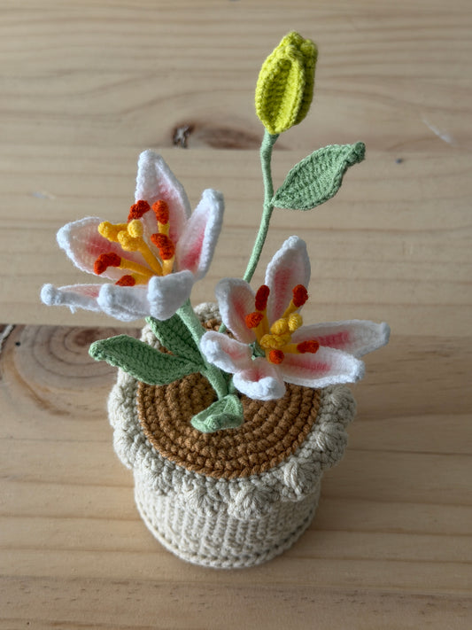 Double Oriental Lily Amigurumi