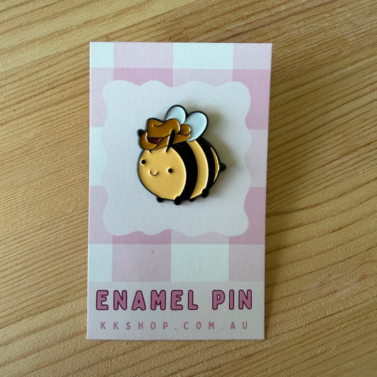 Cowboy Bee Enamel Pin