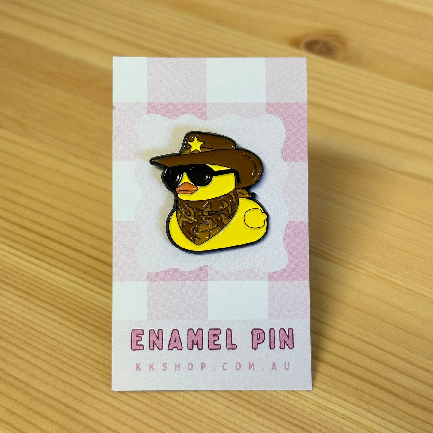 Cowboy Duck Enamel Pin