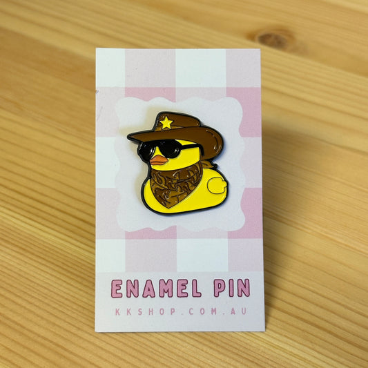 Cowboy Duck Enamel Pin