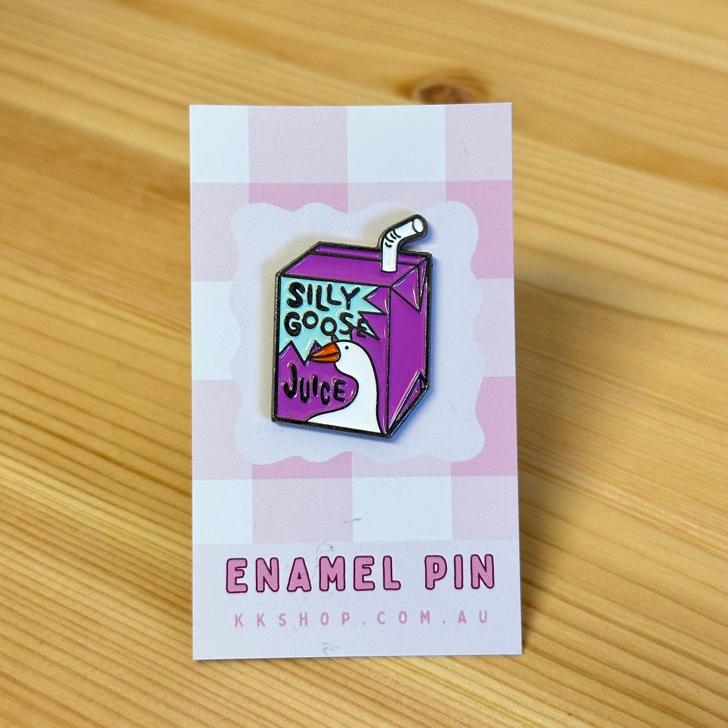 Silly Goose Juice Enamel Pin