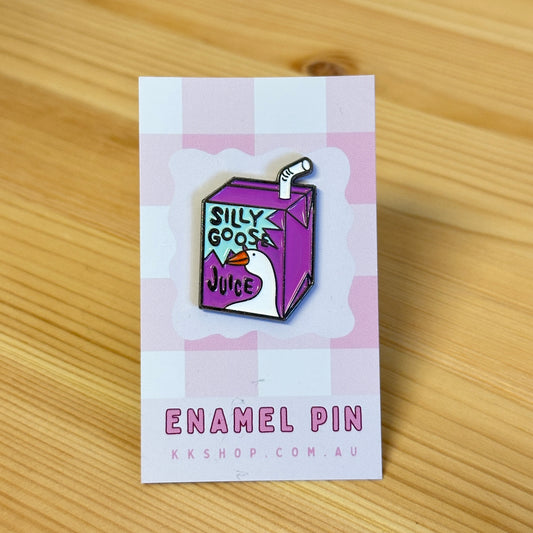 Silly Goose Juice Enamel Pin