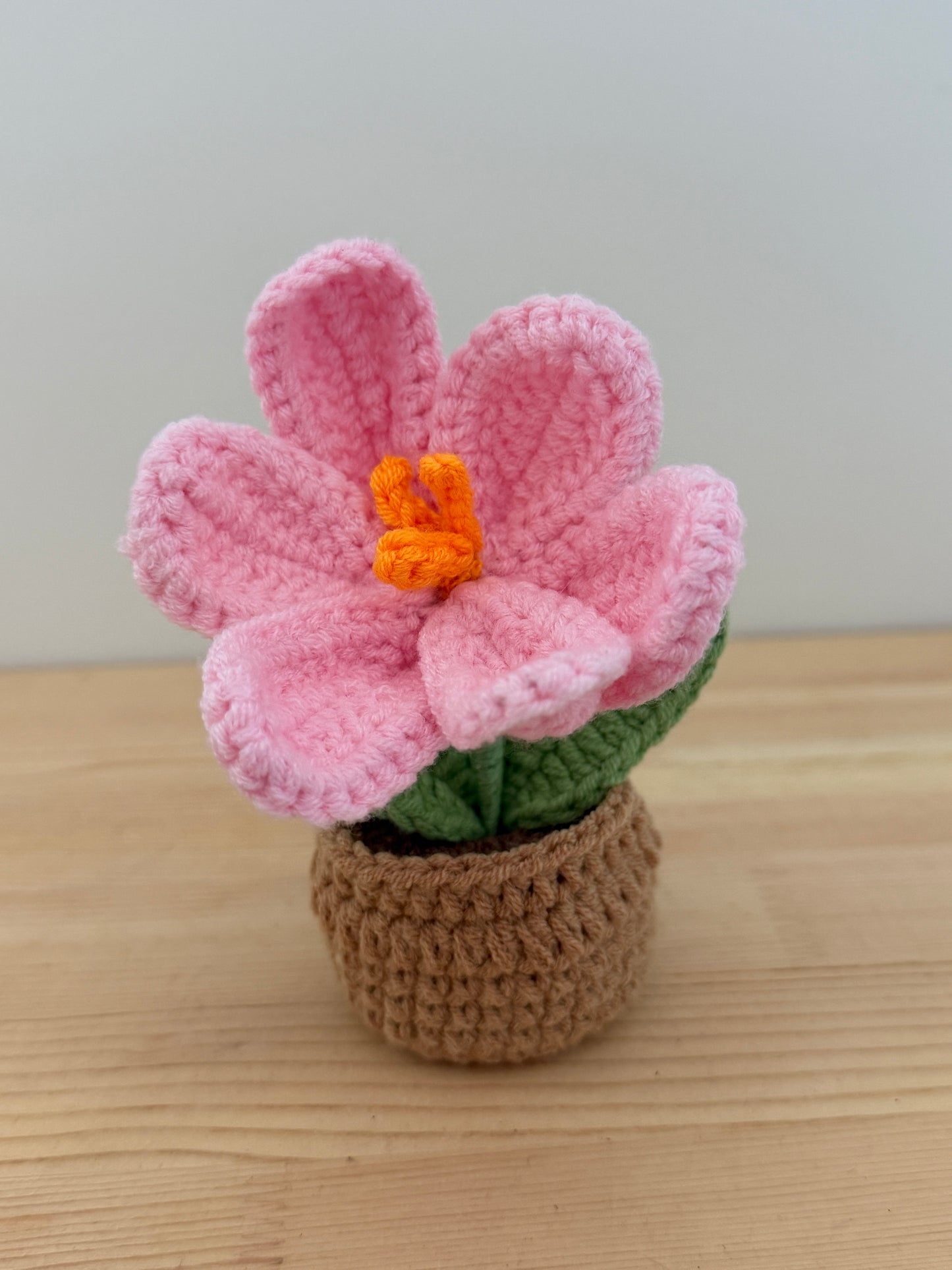 Pink Tulip (Open Bud) Amigurumi