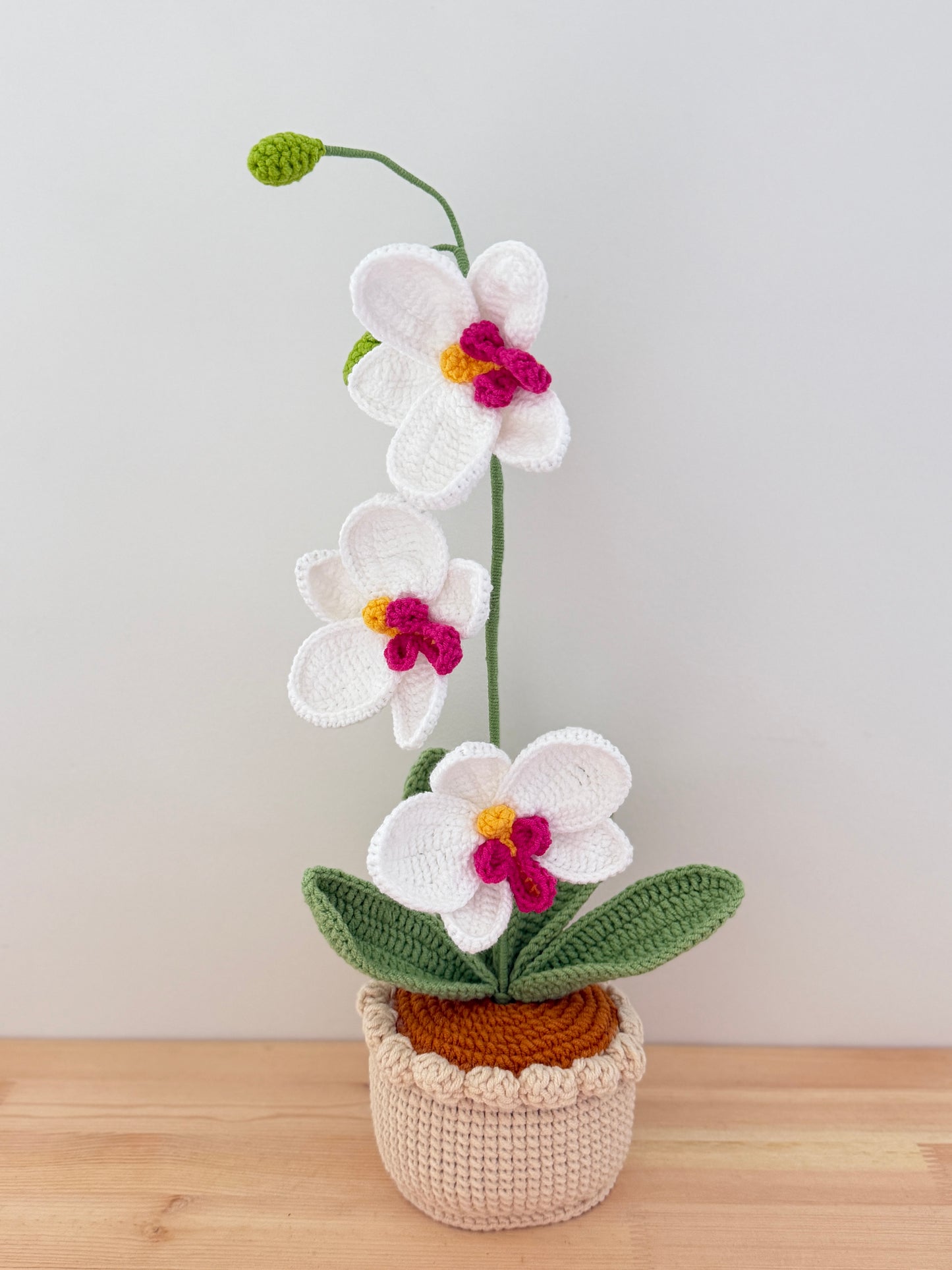 Large Pink Orchid Amigurumi