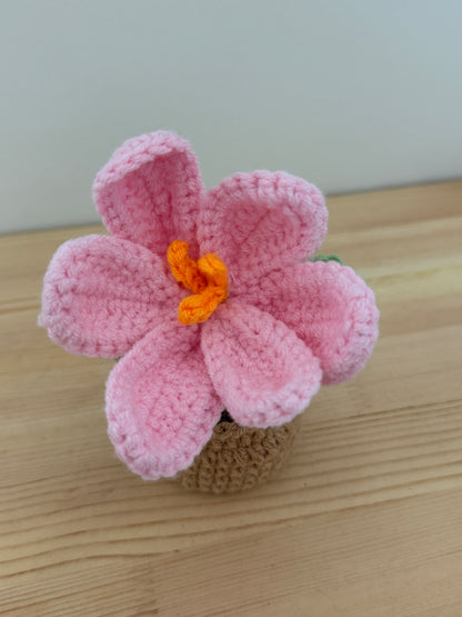 Pink Tulip (Open Bud) Amigurumi