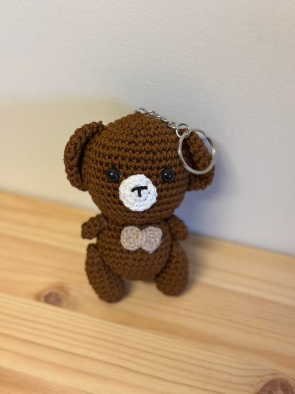 Teddy Bear Amigurumi Keychain
