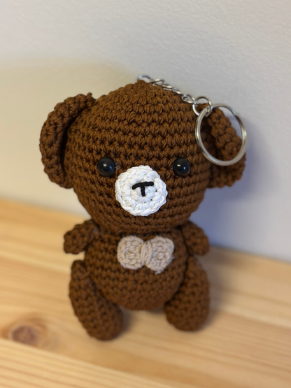 Teddy Bear Amigurumi Keychain