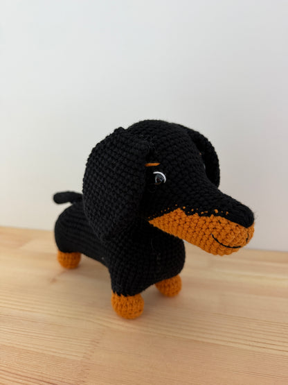Black/Tan Dachshund Amigurumi