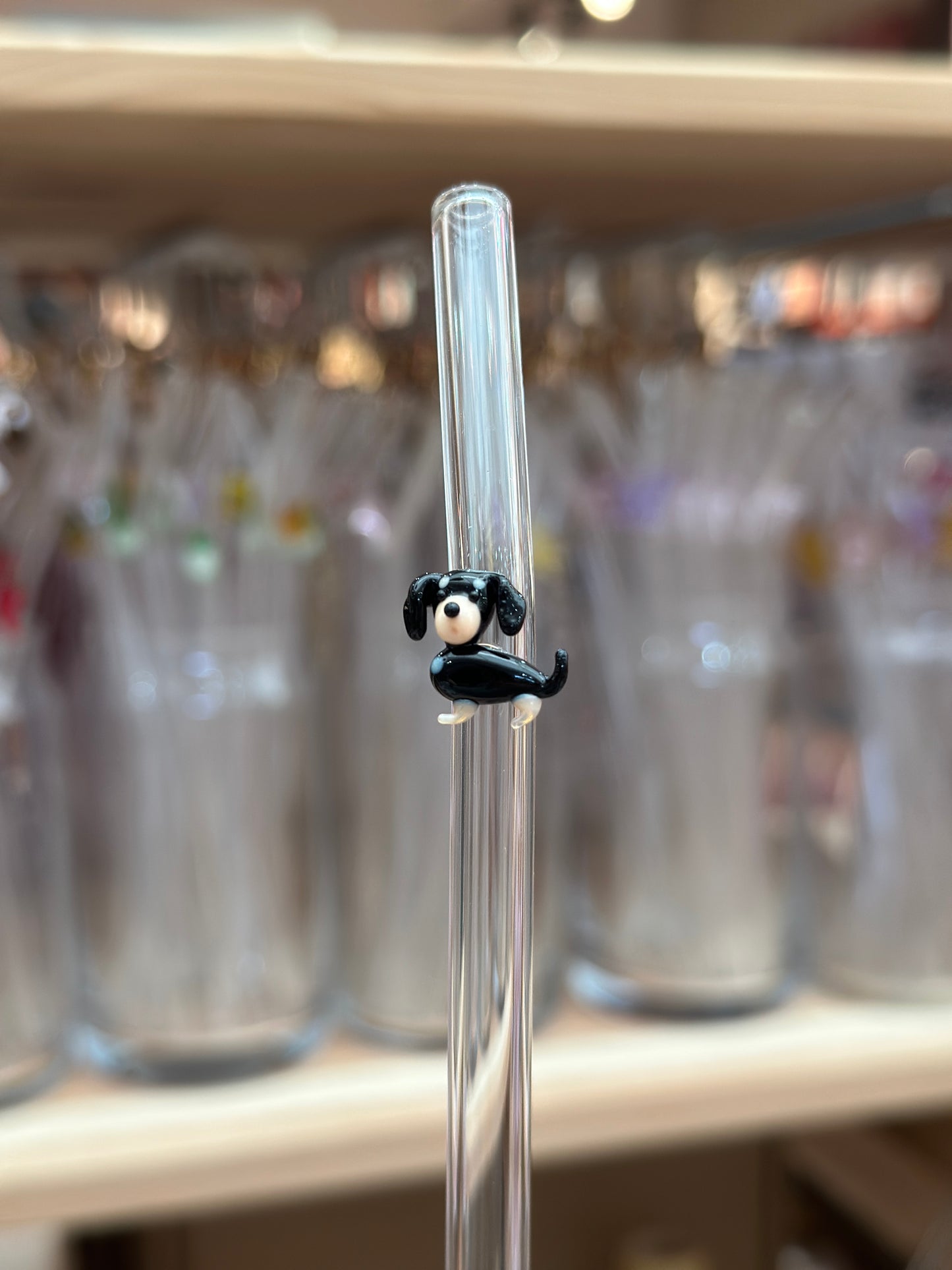 Dachshund Glass Straw