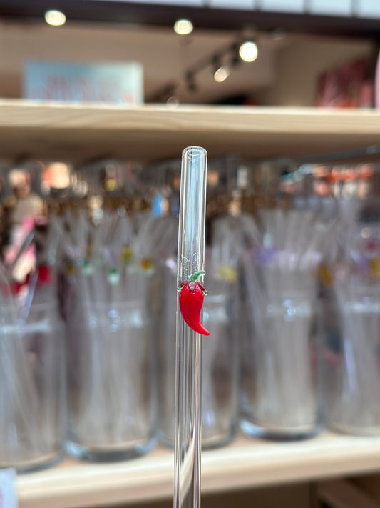 Chilli Glass Straw