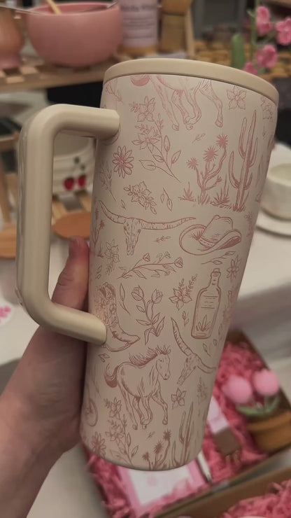 Western Insulated Tumbler with Handle